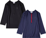 Memoi Womens Half Zip 3/4 Sleeve Swim Shirt - MXM10404