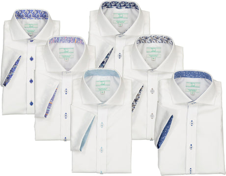 T.O. Collection Boys Short Sleeve Dress Shirt with Contrast - Spring 2026