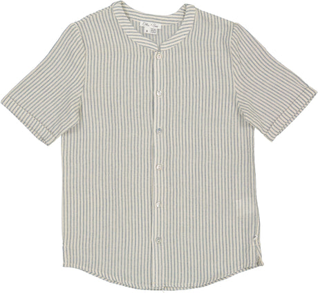 Elle & Boo Boys Short Sleeve Pinstripe Dress Shirt - SB4CP5048