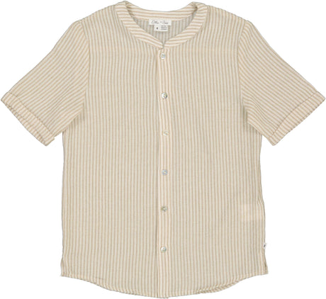 Elle & Boo Boys Short Sleeve Pinstripe Dress Shirt - SB4CP5048