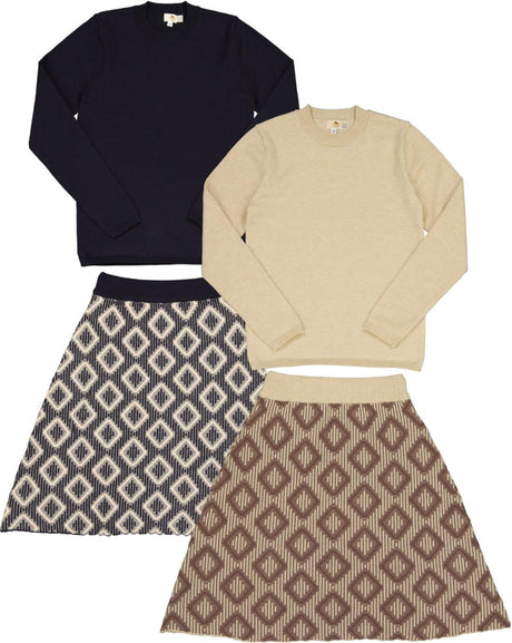 Apricot Girls Diamond Knit Outfit - WB4CY2432EG