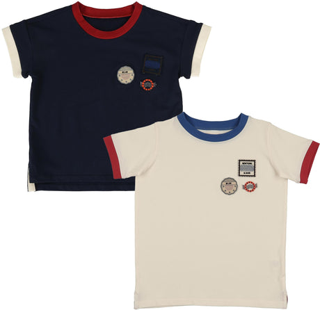 Lil Legs Camp Scouts Collection Boys Patch Applique Short Sleeve T-shirt Tee - PAT