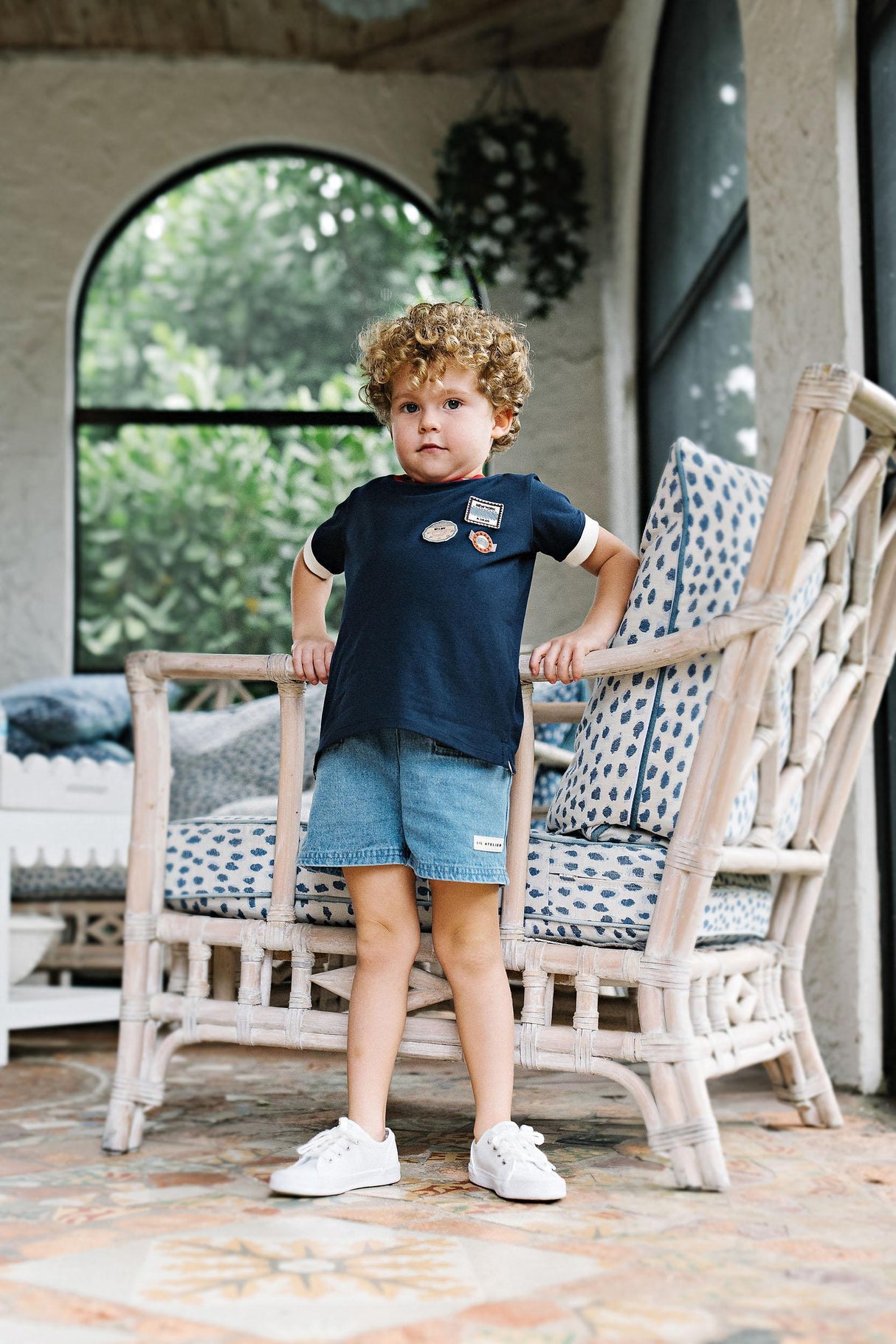 Lil Legs Camp Scouts Collection Boys Patch Applique Short Sleeve T-shirt Tee - PAT