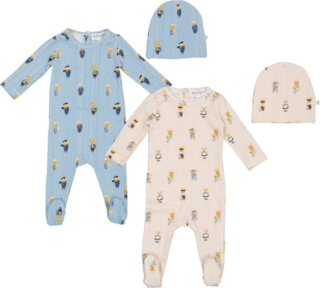 Bopop Baby Boys Girls Cotton Bear Footie - PL743/PL744/PL746/PL747