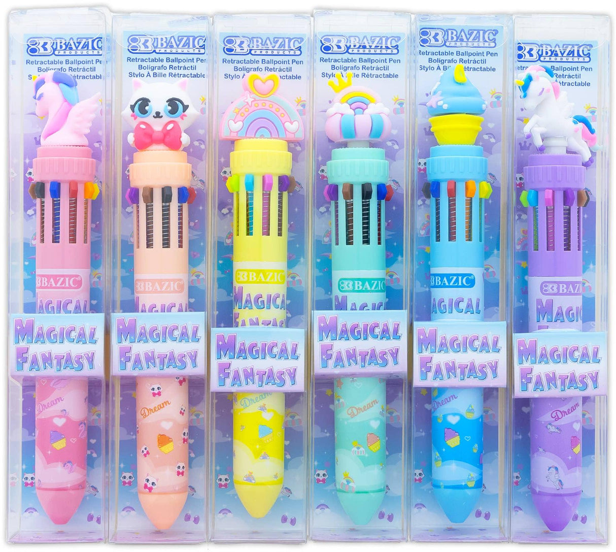 Bazic 10 Color Magical Fantasy Pen - 17000