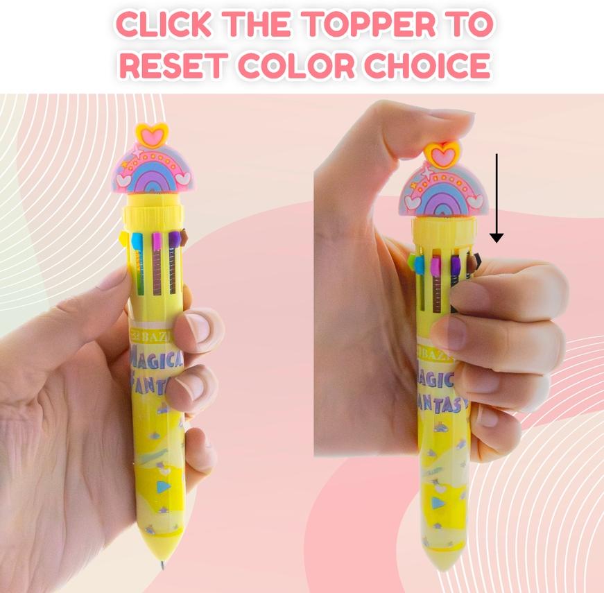 Bazic 10 Color Magical Fantasy Pen - 17000