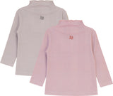 Charlotte & George Girls Herringbone Funnel Neck Top - WB6CP7468G