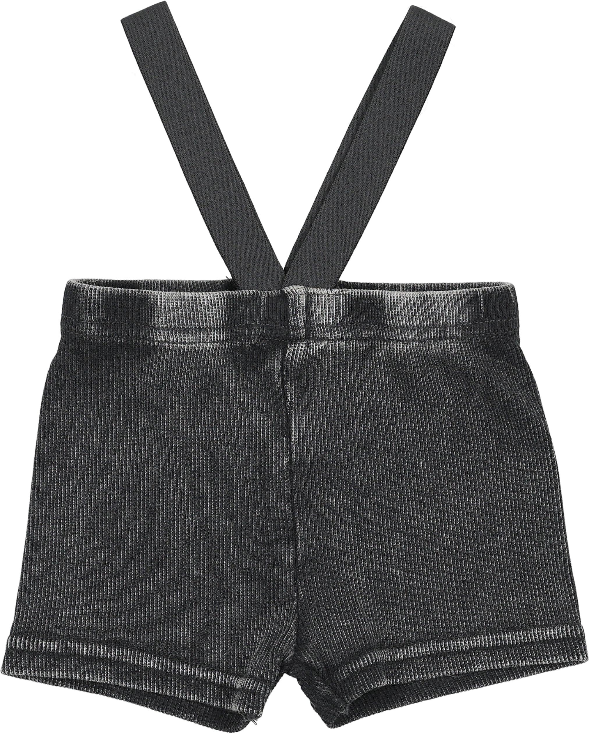 Lil Legs Ribbed Basic Collection Boys Girls Suspender Shorts - RSS