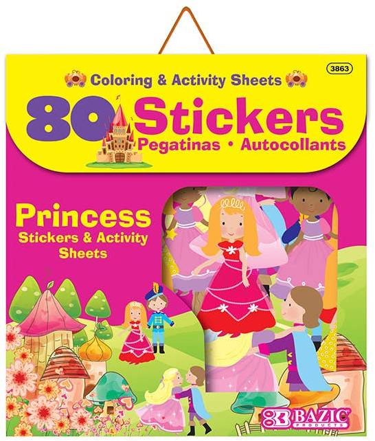 Bazic Princess Activity Sheets & Stickers - 3863