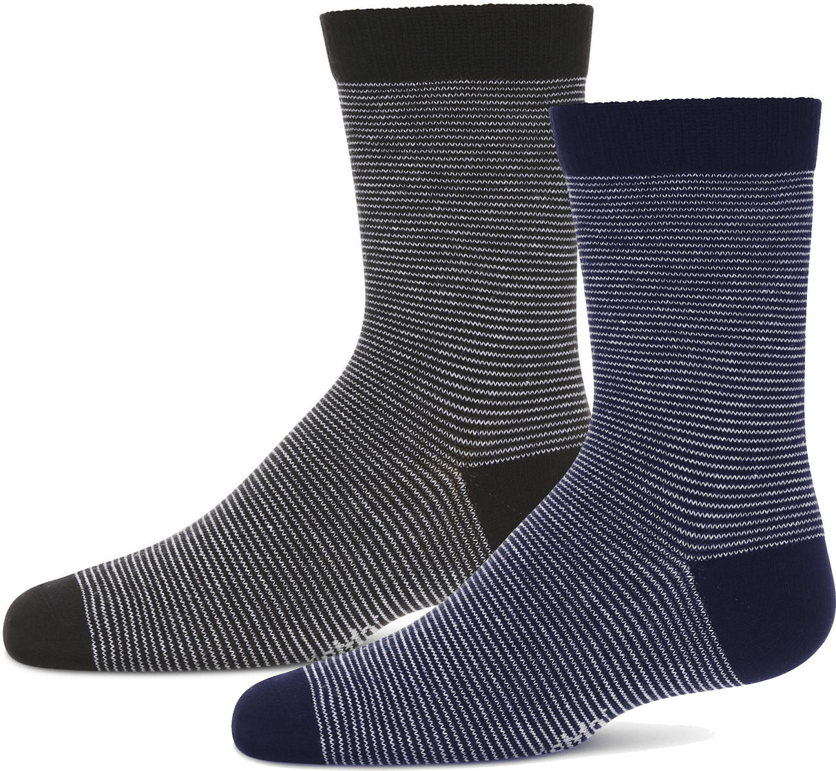 Memoi Boys Striped Crew Dress Socks - MK-170