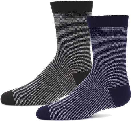 Memoi Boys Striped Crew Dress Socks - MK-170