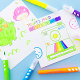 Bazic Brush Marker 6 Pack - 1268-A