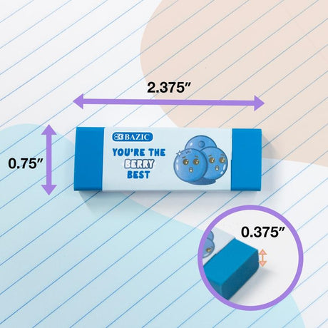 Bazic Fruit Scented Eraser 5 Pack - 2222