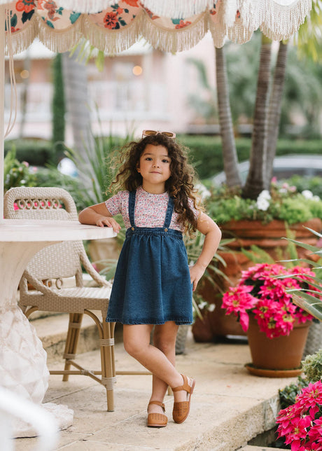 Lil Legs Camp Scouts Collection Girls Denim Suspender Jumper - DSPJ