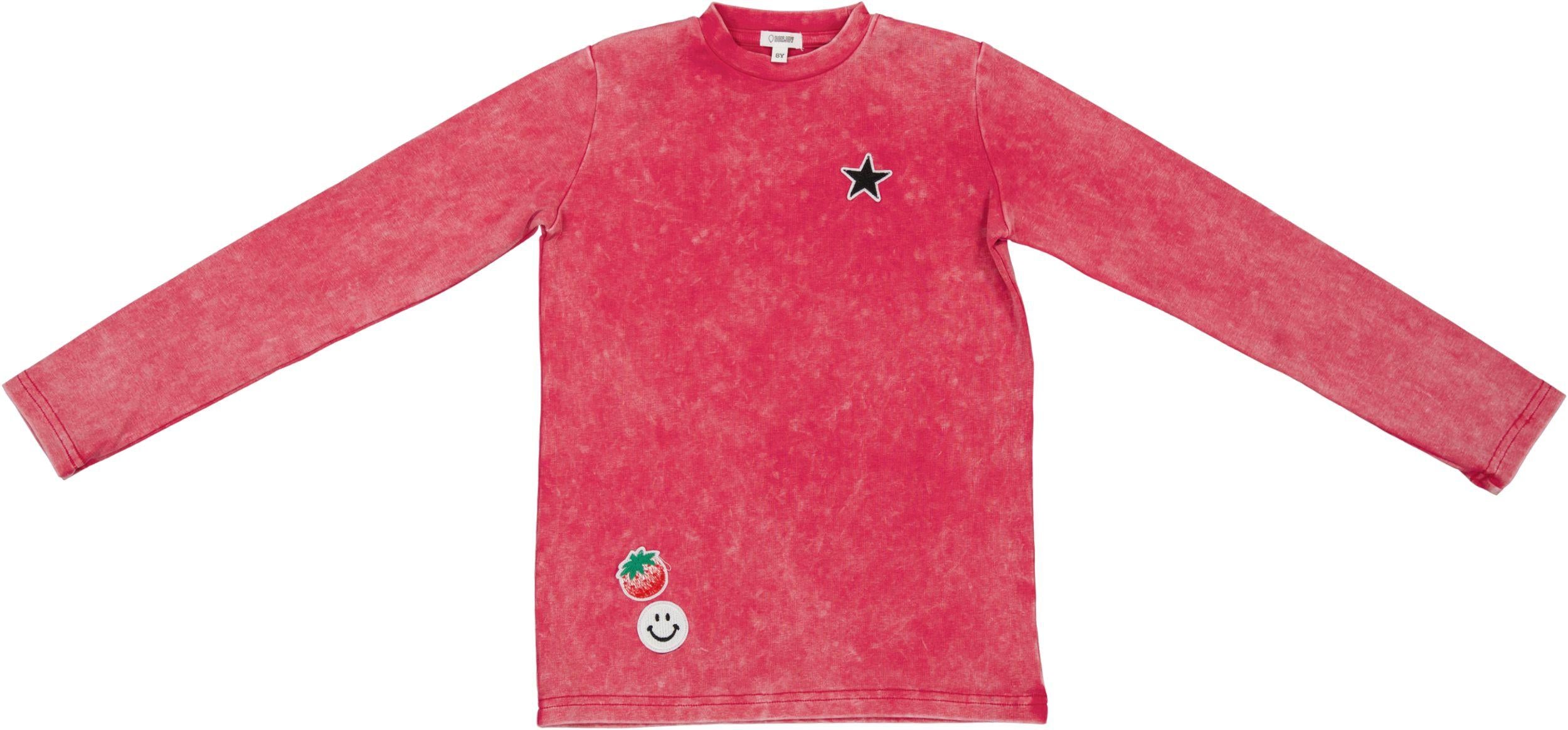 INSTANTFUNK☆Heart-print cropped long-sleeved T-shirt Buy Brain Dead Bio Zone Long-Sleeve Shirt 'Pink