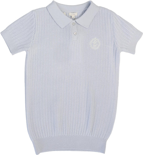 Analogie by Lil Legs Signature Collection Boys Short Sleeve Knit Polo Sweater - SKPL