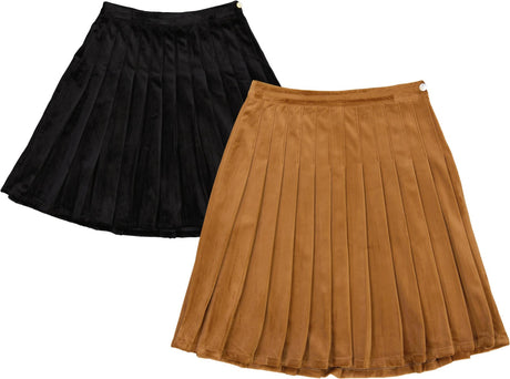 Klai Girls Teens Velour Pleated Skirt - TD30113