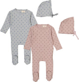 Bondoux Bebe Baby Boys Girls Ribbed Cotton Footie - W26-329B