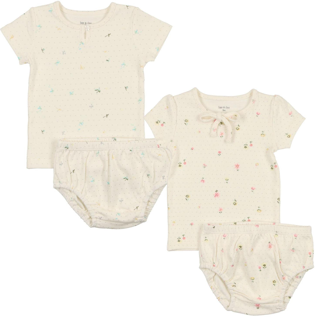 Bee & Dee Boys Girls Floral Dot Baby Outfit - EFKV