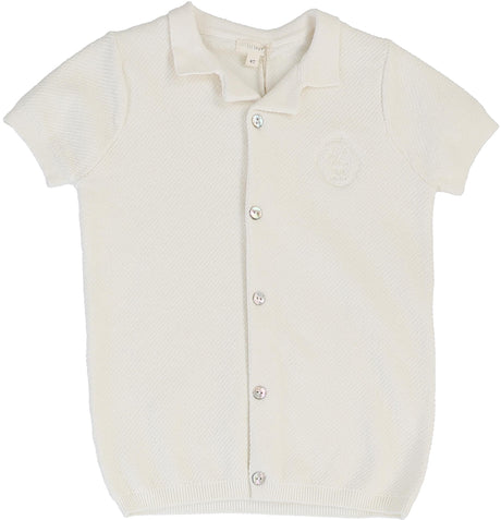 Analogie by Lil Legs Signature Collection Boys Grandpa Knit Short Sleeve Sweater - SGSW