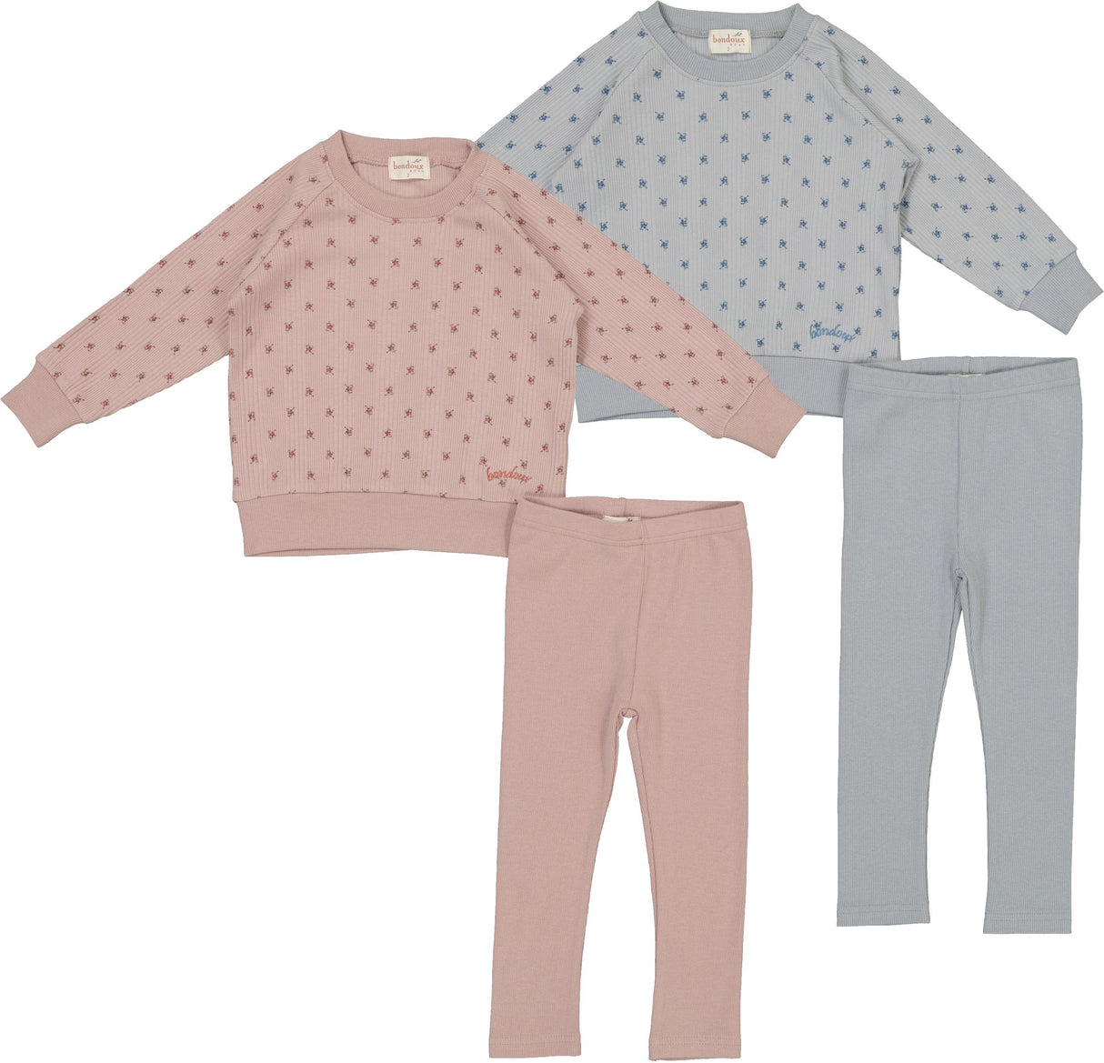 Bondoux Bebe Baby Boys Girls Ribbed Outfit - W26-329TP
