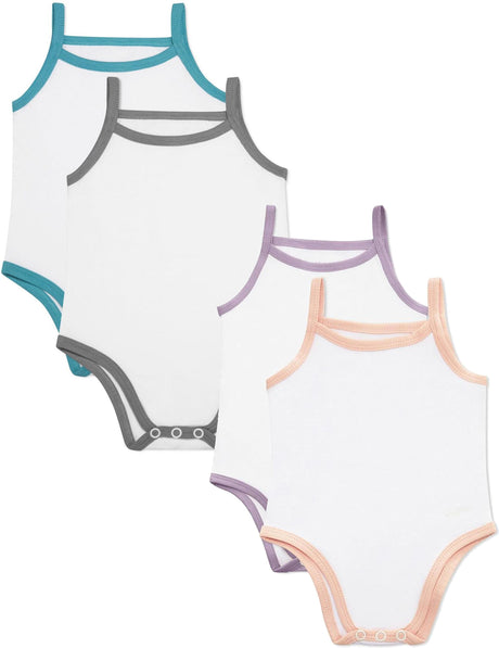 MiniMoi by Memoi Baby Boys Girls Sleeveless Bodysuit - 2 Pack - MKU2000