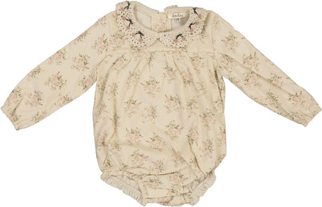 Lola Baby Girls Crochet Collar Romper - WB5CP7244O