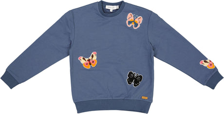 Charlotte & George Girls Butterfly Sweatshirt - WB5CP7247