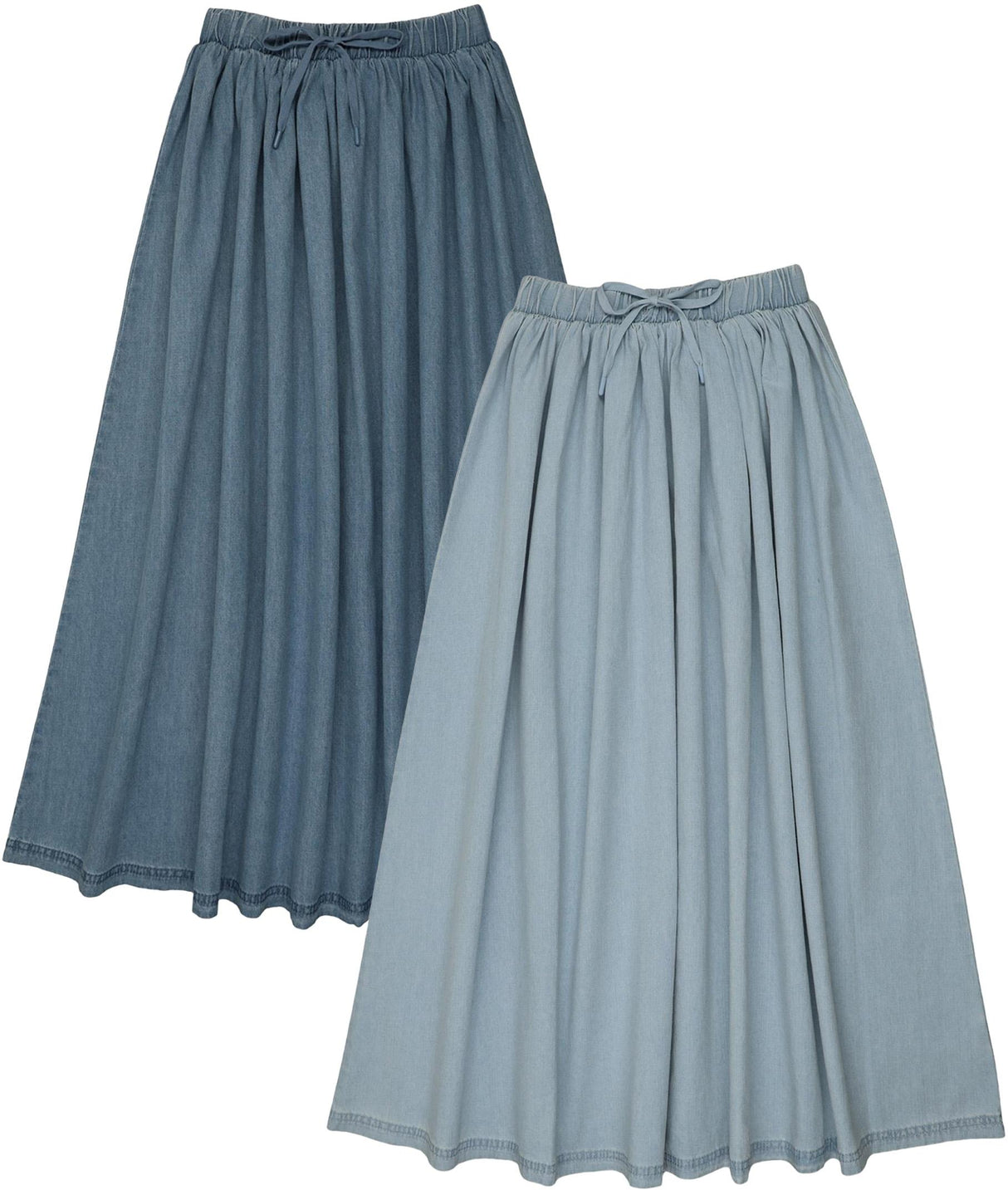 Lil Legs Camp Scouts Collection Girls Denim Drawstring Maxi Skirt - DDMSKT