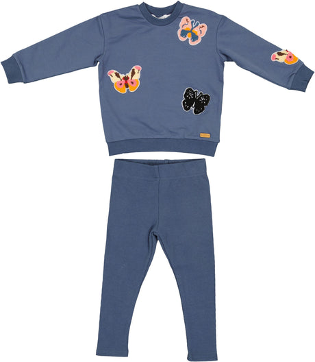 Charlotte & George Baby Girls Butterfly Sweatshirt Outfit - WB5CP7247E