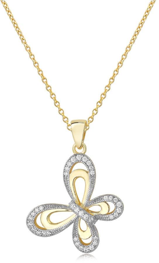 Tiny Gem Butterfly Necklace - TG2017