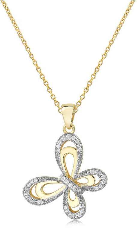 Tiny Gem Butterfly Necklace - TG2017