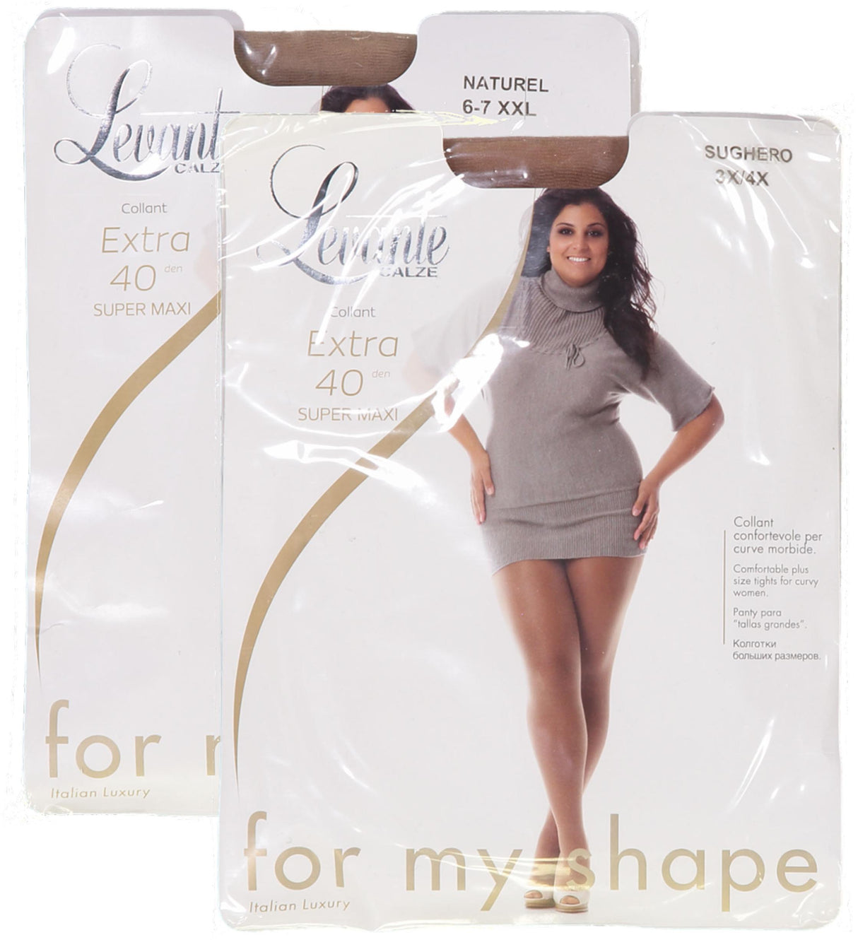 Levante Womens Extra 40 Denier Super Maxi Semi Opaque Pantyhose