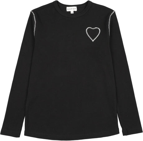 Bopop Girls Heart Long Sleeve T-shirt - TR239