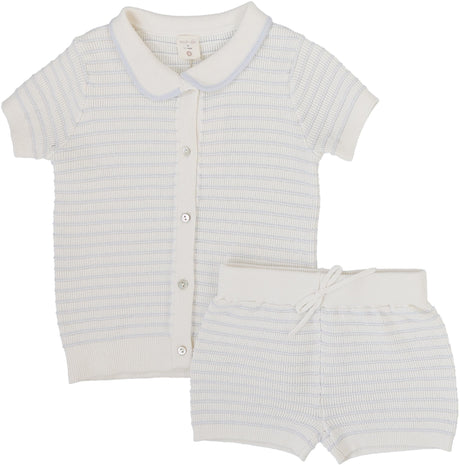 Analogie by Lil Legs Mountain Meadows Collection Baby Boys Textured Stripe Knit Outfit - TSKST