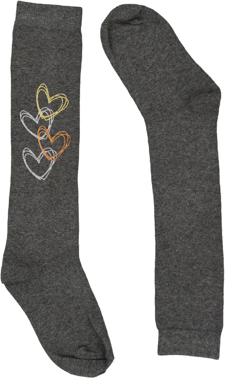 BlinQ Girls Glitter Scribble Hearts Knee Socks - 905