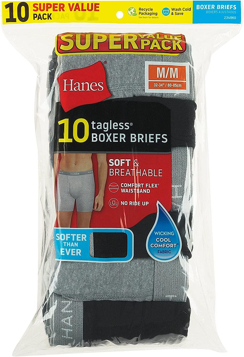 x Hanes tagless boxer briefs (pack of 4)