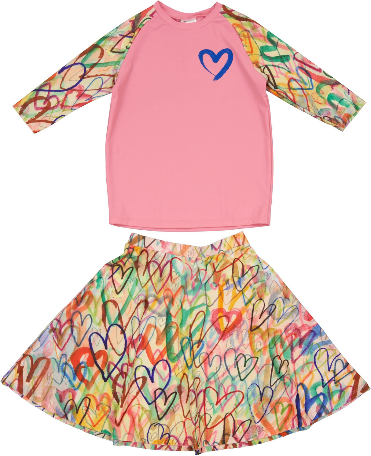 By The Wai Girls Swim Outfit - Graffiti Heart