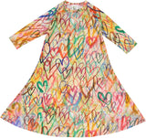 By The Wai Girls Swim Dress - Graffiti Heart