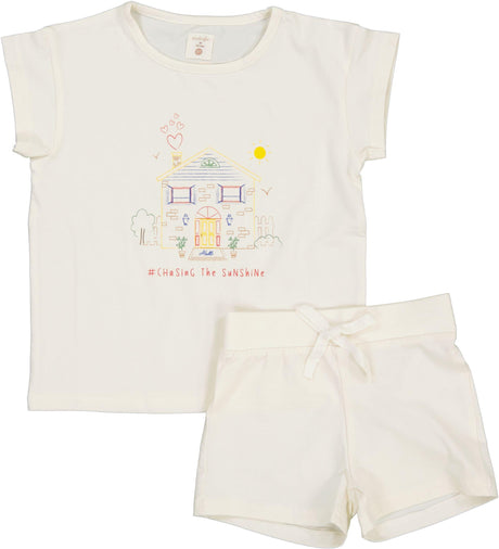 Analogie by Lil Legs Lil People Collection Baby Girls House Marled Outfit - LPHMG