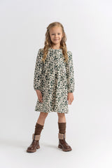 Charlotte & George Girls Woven Flannel Flower Print Dress - WB5CP7241D