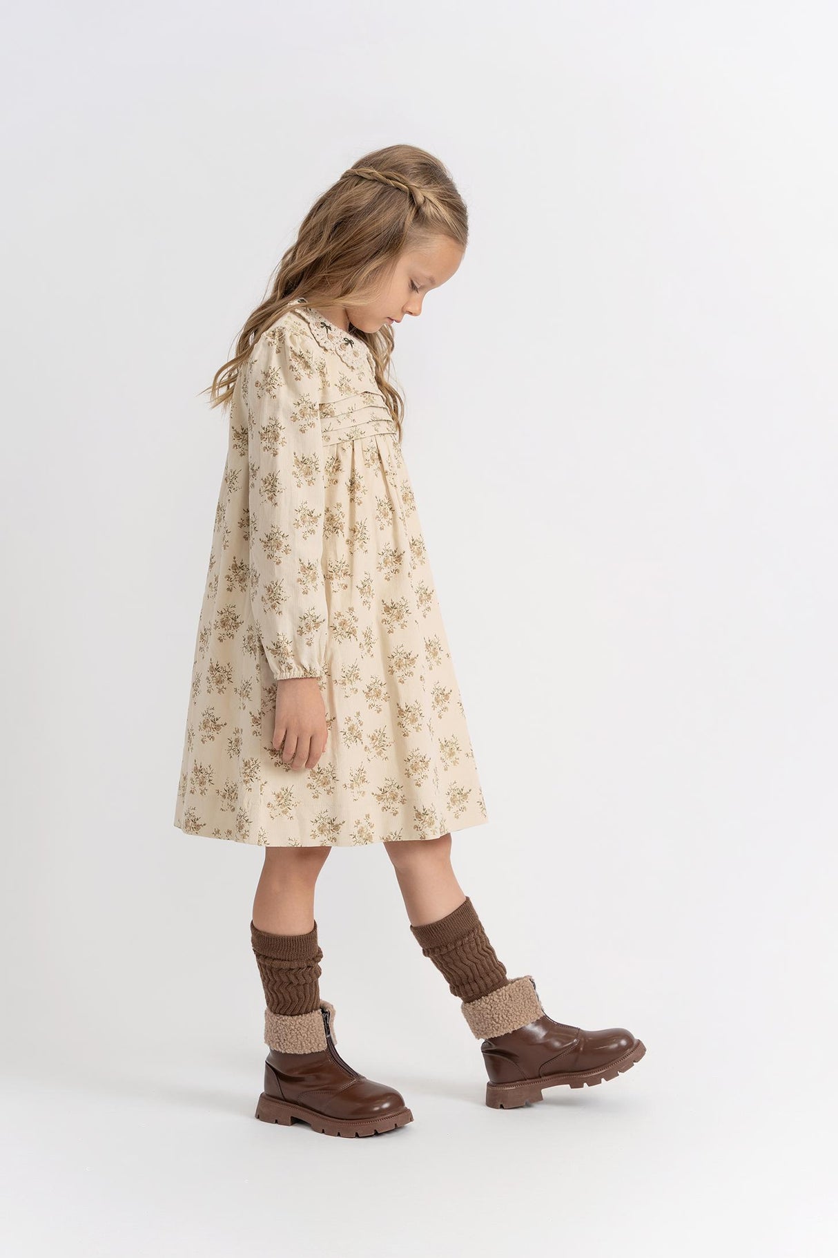 Lola Girls Crochet Collar Dress - WB5CP7244D