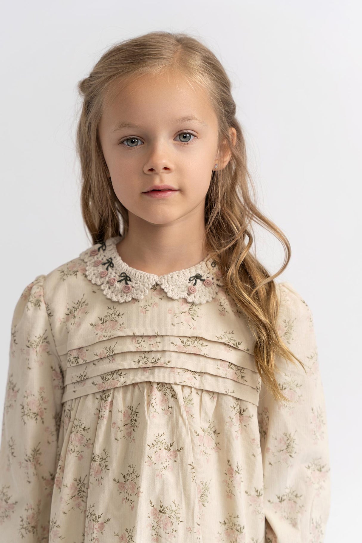Lola Girls Crochet Collar Dress - WB5CP7244D