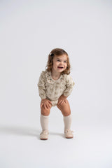 Lola Baby Girls Crochet Collar Romper - WB5CP7244O