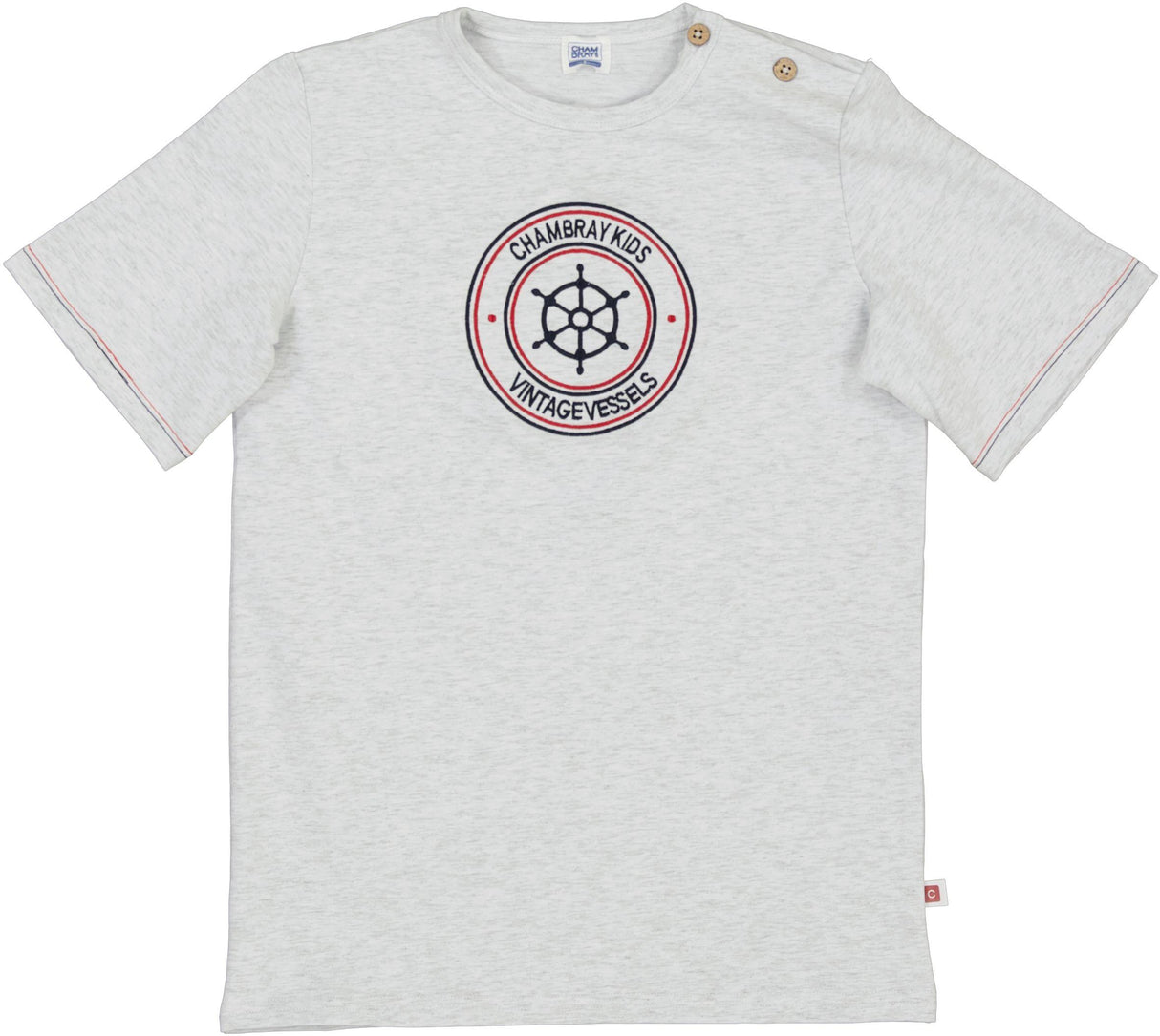 Chambray Boys Marine Short Sleeve T-shirt - MR716