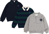 Analogie by Lil Legs Fan Club Collection Boys Long Sleeve Polo Sweatshirt - AF26S521