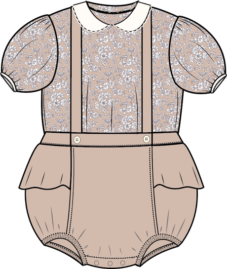 Analogie by Lil Legs Mountain Meadows Collection Baby Girls Bloomer Outfit - MMBST