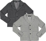 Space Gray Boys Herringbone Blazer - WB5CY2738B