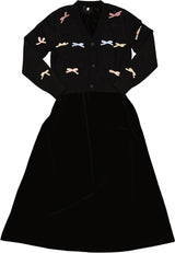 Seal Girls Velour Maxi Jumper Robe & Cardigan Set - WB5CY2748