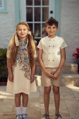 Mr. Mr. Boys Textured Linen Short Sleeve Dress Shirt - SB6CY2919